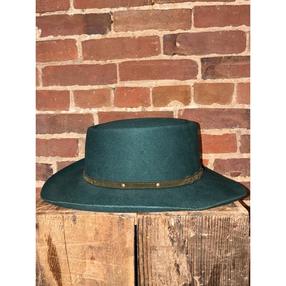 Eddy Bros Lady Jane Green Wool Cowboy Hat OS Made In USA - Picture 6 of 9